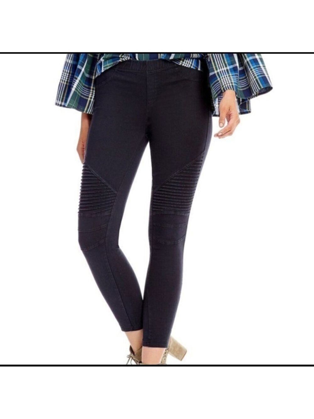 Gianni Bini Ashlynn Moto Ankle Zip Jeggings in Midnight Size XS NWT